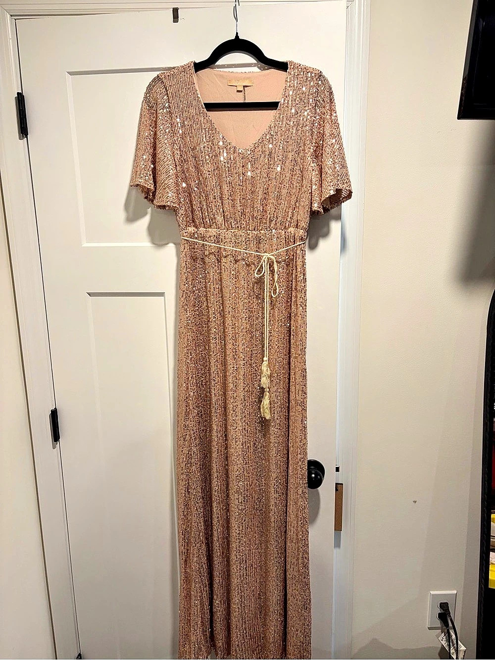 PinkBlush Sequin Maxi Dress in Pink Like New